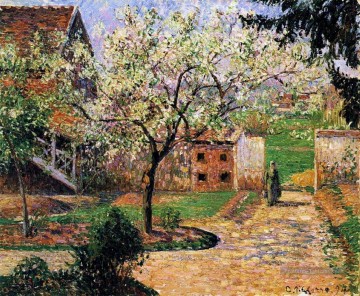  1894 Art - prunier en fleurs eragny 1894 Camille Pissarro paysage